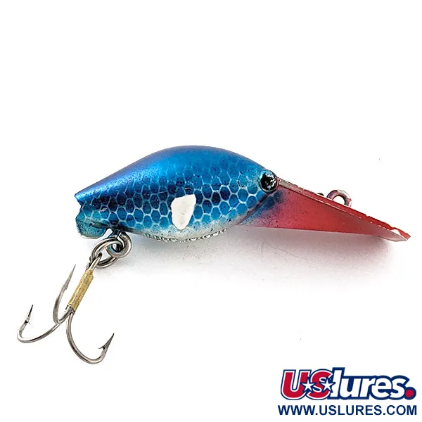 Vintage   Luhr Jensen Hot Shot 35 No Rattle, 1/4oz Silver Blue Pirate fishing lure #20762