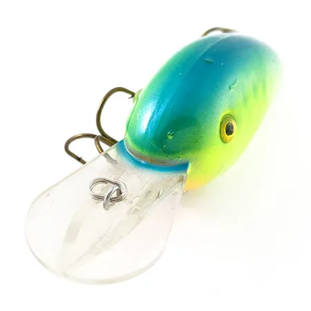 Vintage Strike King 4XD UV, 1/3oz Powder Blue Back Char UV fishing lure #20764