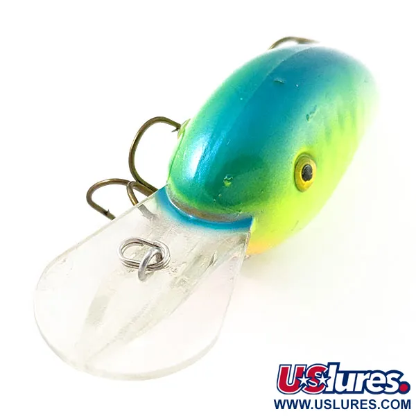 Vintage   Strike King 4XD UV, 1/3oz Powder Blue Back Char UV fishing lure #20764