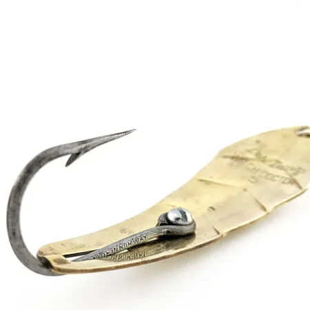 Vintage Luhr Jensen Les Davis Witch Doctor 5 (1960s), 1oz gold fishing spoon #20774