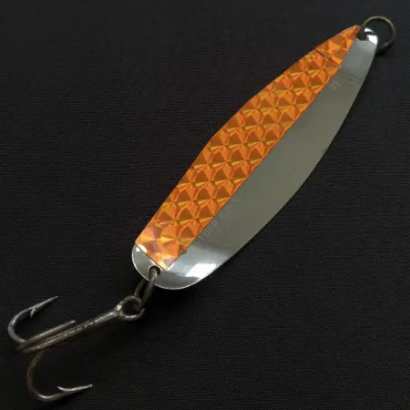 Vintage Luhr Jensen Luhr-Jensen Coyote Salmon , 3/16oz nickel/orange fishing spoon #20775