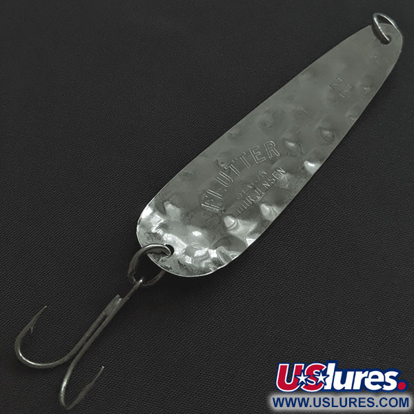 Vintage   Luhr Jensen Flutter Spoon 22, 3/16oz nickel fishing spoon #20780