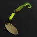 Vintage  Yakima Bait Worden’s Original Rooster Tail, 1/8oz brass/chartreuse spinning lure #20782