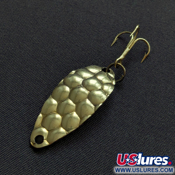 Vintage   Acme Little Cleo bubbles, 1/8oz gold fishing spoon #20784