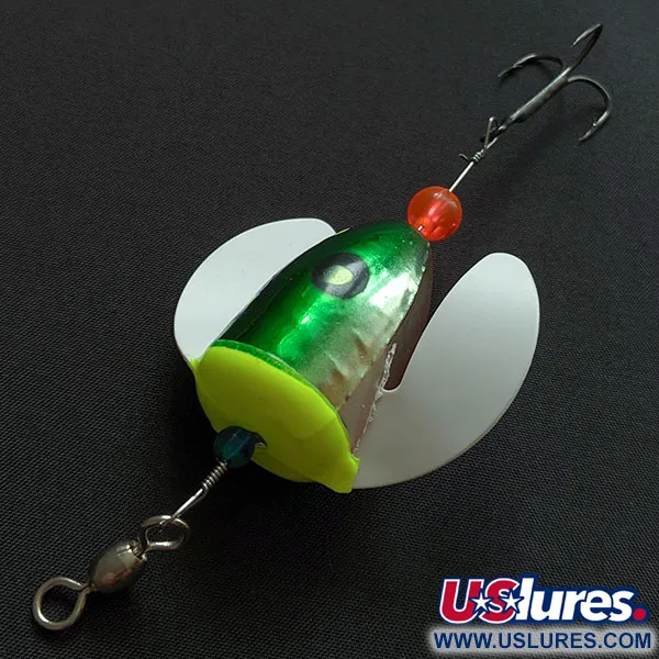 Vintage  Yakima Bait Spin-N-Glo, 1/4oz Glo Wings - California Watermelon fishing #20785