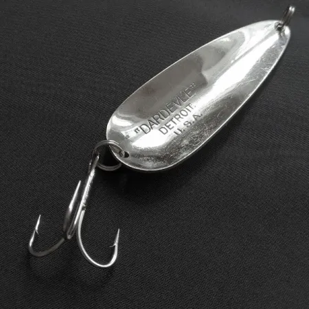 Vintage Eppinger Dardevle, 1oz nickel fishing spoon #20789
