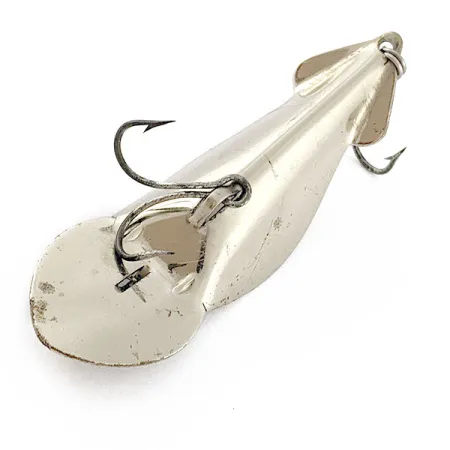 Vintage Buck Perry spoonplug, 1/3oz nickel fishing spoon #20800