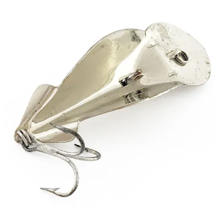 Vintage Buck Perry spoonplug, 1/3oz nickel fishing spoon #20800