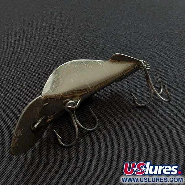 Vintage Buck Perry spoonplug, 1/3oz nickel fishing spoon #20800