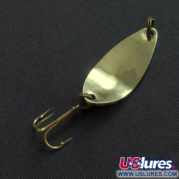 Vintage   Acme Little Cleo bubbles, 1/8oz gold fishing spoon #21440