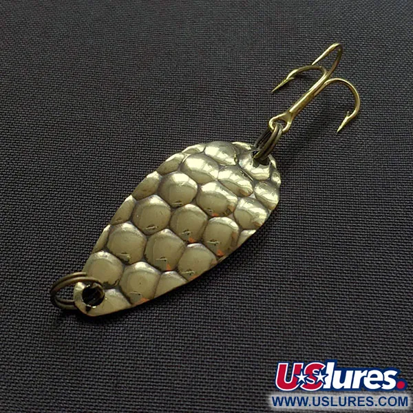 Vintage   Acme Little Cleo bubbles, 1/8oz gold fishing spoon #21440
