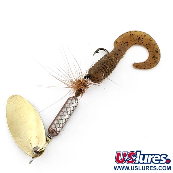 Vintage  Yakima Bait Worden’s Original Rooster Tail, 1/8oz brass spinning lure #20806