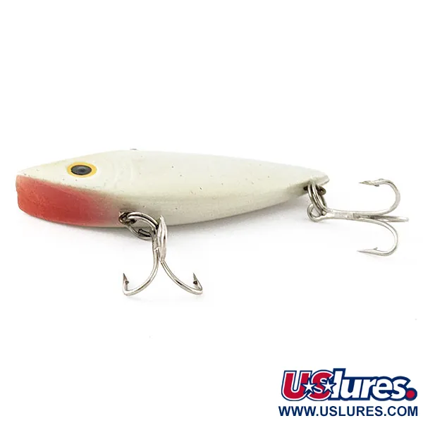 Vintage  Mann's Bait  Tom Mann's Premium Rat'lin Shad Lipless, 1/4oz white pearl/blue fishing lure #20809