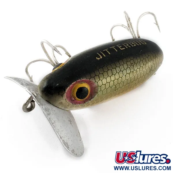 Vintage   Fred Arbogast Jitterbug Early Bug Eye​ (1960s)​ , 1/2oz  fishing lure #20815