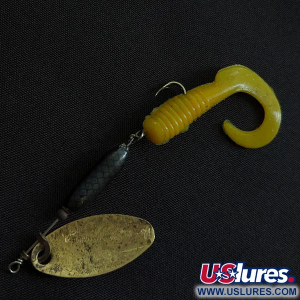 Vintage  Yakima Bait Worden’s Original Rooster Tail 2, 1/8oz brass spinning lure #20830