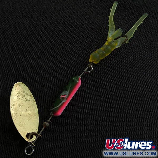 Vintage  Yakima Bait Worden’s Original Rooster Tail, 1/4oz brass/watermelon spinning lure #20831