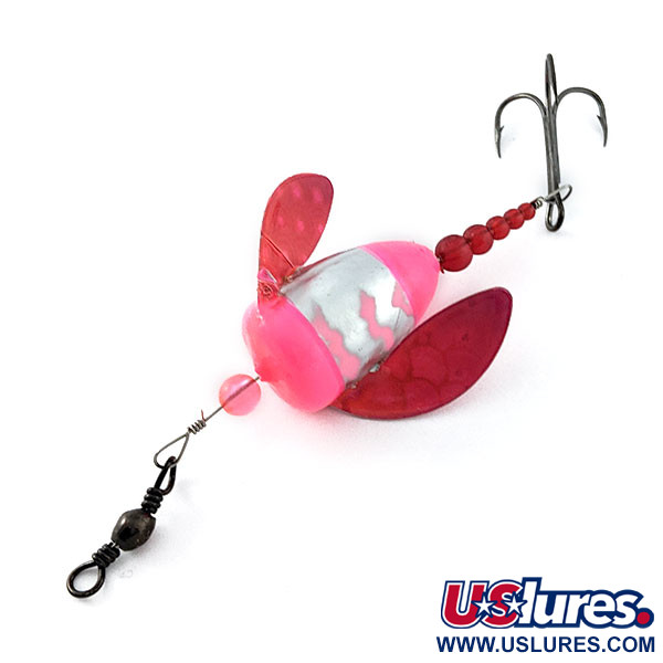 Vintage  Yakima Bait Spin-N-Glo, 1/8oz Double Trouble UV Pink (DTUP-MP) spinning lure #20833