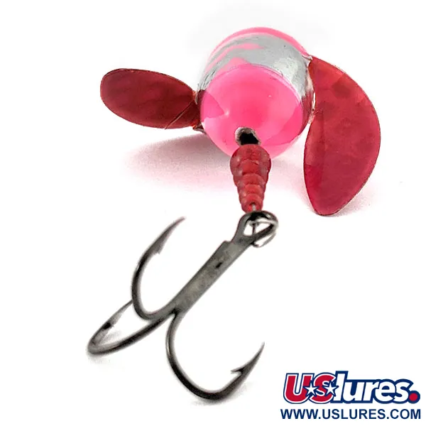 Vintage  Yakima Bait Spin-N-Glo, 1/8oz Double Trouble UV Pink (DTUP-MP) spinning lure #20833