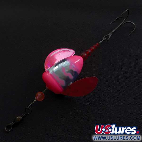 Vintage  Yakima Bait Spin-N-Glo, 1/8oz Double Trouble UV Pink (DTUP-MP) spinning lure #20833