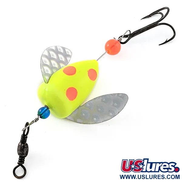 Vintage  Yakima Bait Spin-N-Glo, 3/16oz Clown (CL-MY)
Mylar spinning lure #20836