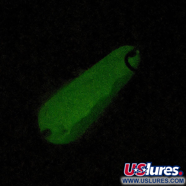  Luhr Jensen Luhr jensen Alpena Diamond #31 Glow​, 1/8oz Glo-Flo Green stripe fishing spoon #20850