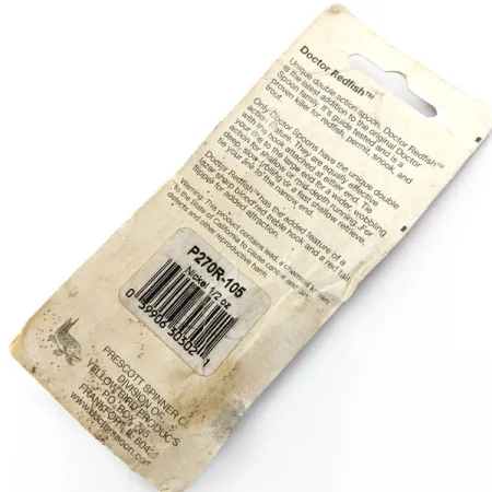 Prescott Spinner Little Doctor 270 Redfish, 1/2oz nickel/red fishing spoon #20851