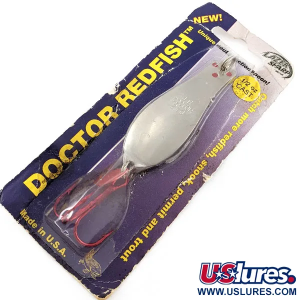  Prescott Spinner Little Doctor 270 Redfish, 1/2oz nickel/red fishing spoon #20851