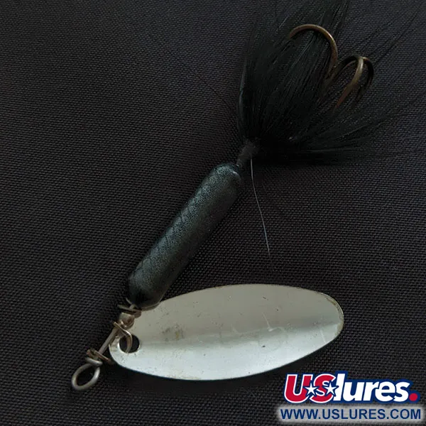 Vintage  Yakima Bait Worden’s Original Rooster Tail, 1/4oz срібло/чорний spinning lure #20860