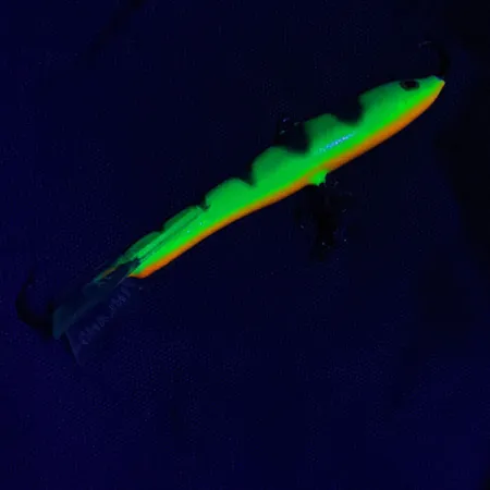 Vintage Rapala Flat Jig 7, 3/5oz Fire tiger fishing spoon #20861
