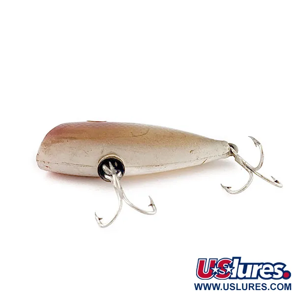 Vintage Whopper Stopper Bayou Boogie, 1/3oz yellow back silver plate fishing lure #20870