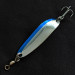 Vintage  Luhr Jensen Krocodile #3, 1/2oz nickel/blue fishing spoon #20872