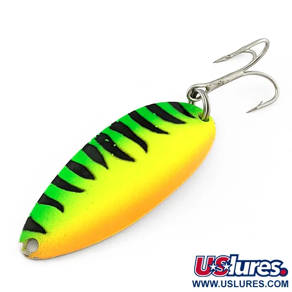 Vintage Acme Little Cleo, 2/5oz Fire tiger UV fishing spoon #20875