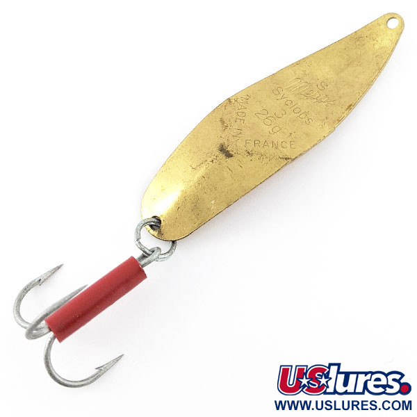 Vintage   Mepps Syclops 3, 1oz gold fishing spoon #20881