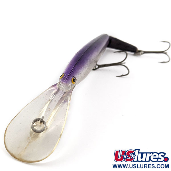 Vintage   Vintage Bill Norman Deep 2JD, 1/2oz Clear/Purple fishing lure #20882