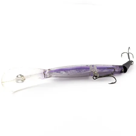 Vintage Vintage Bill Norman Deep 2JD, 1/2oz Clear/Purple fishing lure #20882