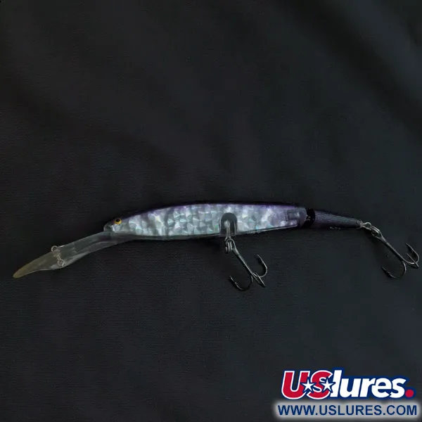 Vintage   Vintage Bill Norman Deep 2JD, 1/2oz Clear/Purple fishing lure #20882