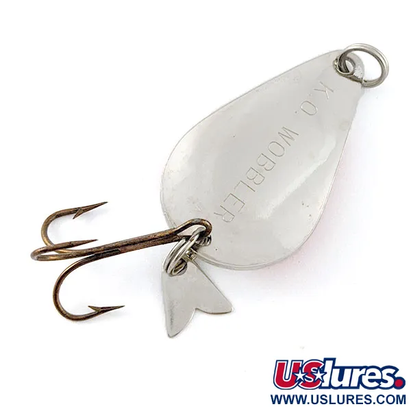 Vintage Acme K.O. Wobbler, 1/2oz red/white/nickel #20887