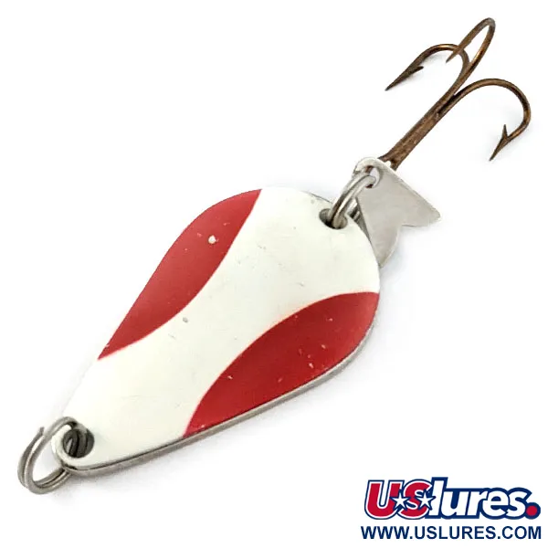 Vintage Acme K.O. Wobbler, 1/2oz red/white/nickel #20887