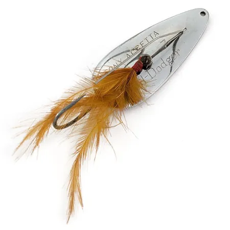 Vintage Tony Accetta Weed Doger, 3/4oz nickel fishing spoon #20888