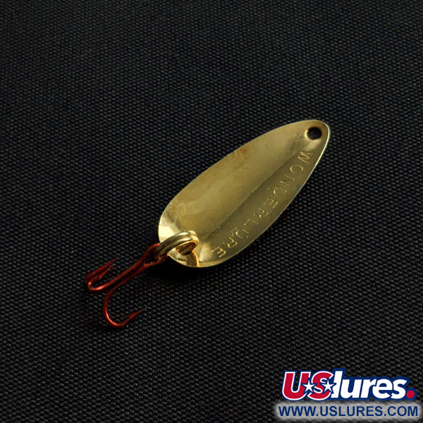 Vintage  Acme Wonderlure, 1/32oz gold fishing spoon #20901