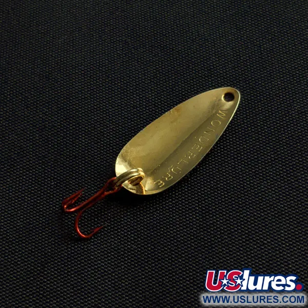 Vintage Acme Wonderlure, 1/32oz gold fishing spoon #20901