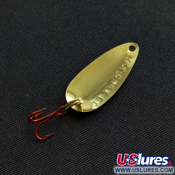 Vintage  Acme Wonderlure, 1/32oz gold/red fishing spoon #20902