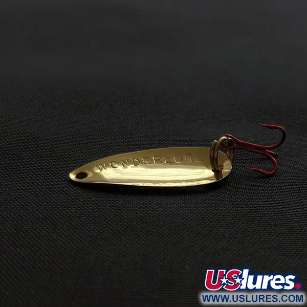 Vintage Acme Wonderlure, 1/32oz gold/red fishing spoon #20902