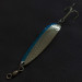Vintage  Luhr Jensen Krocodile #4, 2/3oz nickel/blue fishing spoon #20909