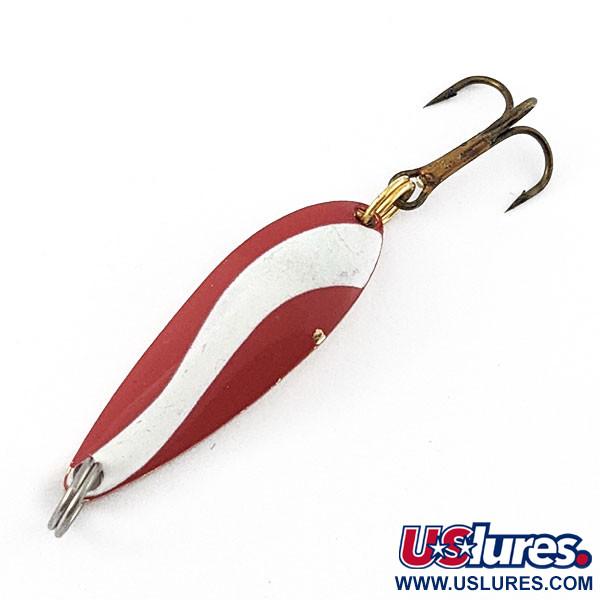 Vintage  Acme Fiord Spoon Jr, 1/8oz red/white/gold fishing spoon #20910