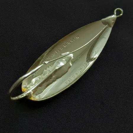 Vintage Johnson Silver Minnow, 2/5oz Fire tiger/nickel fishing spoon #20912