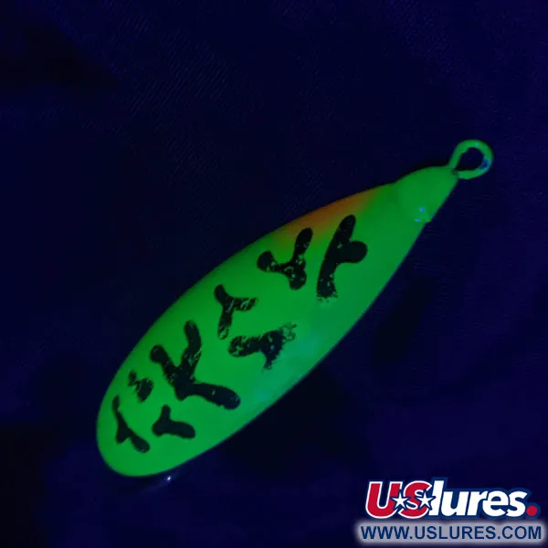 Vintage   Johnson Silver Minnow, 2/5oz Fire tiger/nickel fishing spoon #20912