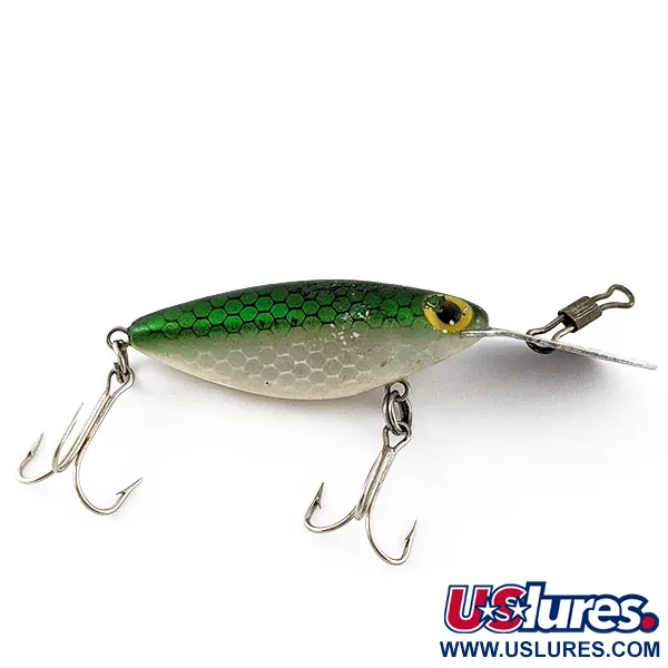 Vintage   Storm Original Hot'N'Tot Thin Fin, 1/4oz silver/green fishing lure #20925