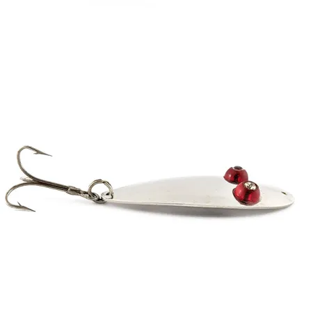 Vintage Paul Bunyan Flash eye spoon, 3/5oz nickel/red eyes fishing spoon #20928