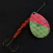 Vintage   Luhr Jensen Spinner Glow, 2/5oz white pink Glow - glows in the dark spinning lure #20930